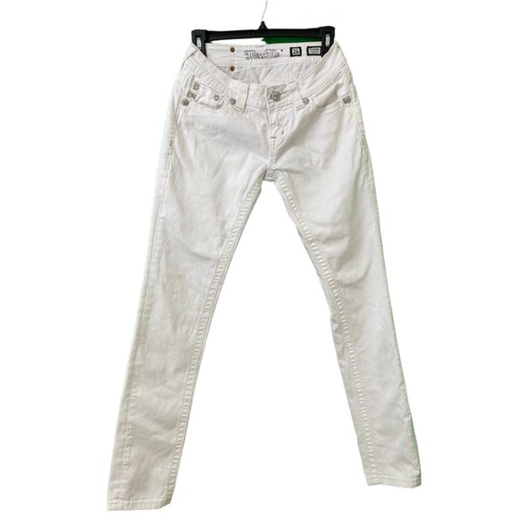 Miss Me Bootcut Jean Low Rise Trousers White Size 26 - Picture 1 of 6